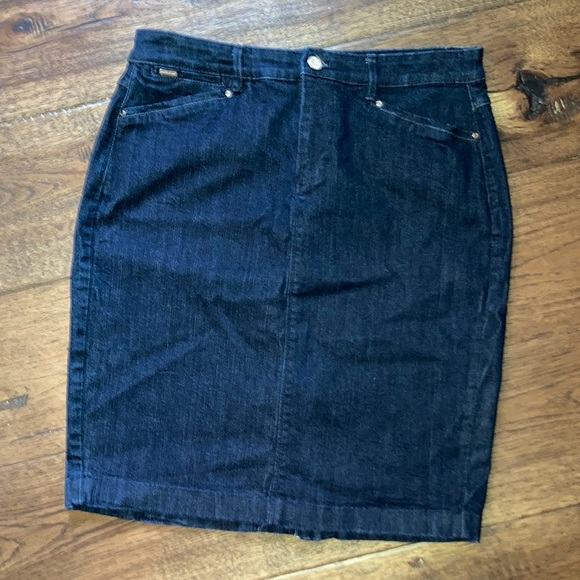 White House Black Market Skirts Dark Denim Skirt Poshmark